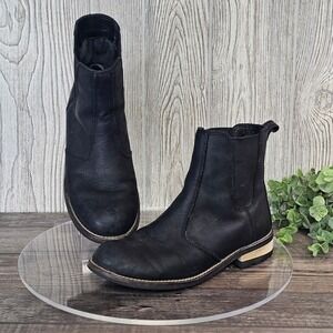 Kodiak Alma Black Leather Chelsea Ankle Waterproof Pull On Boots Women's 6
